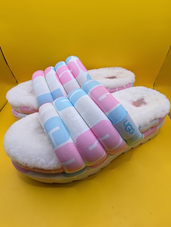 UGG Shoes - UGG Women's 9 Maxi Pride Platform Slides Pink Blue